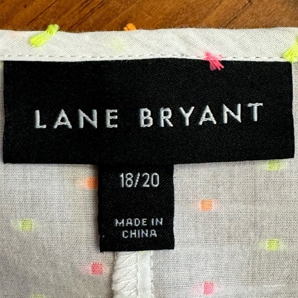 Spring Summer Lane Bryant Textured Dolman-Sleeve Peplum Blouse White Size 18/20 - Picture 14 of 16